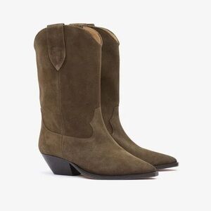 Isabel Marant Brown Suede Cowboy Boots, Size 36